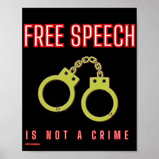 Plakat "FREE SPRECHEN IST KEINE STRAFE" (Vorne)