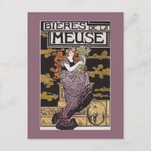 Plakat für Bieres de la Meuse Postkarte