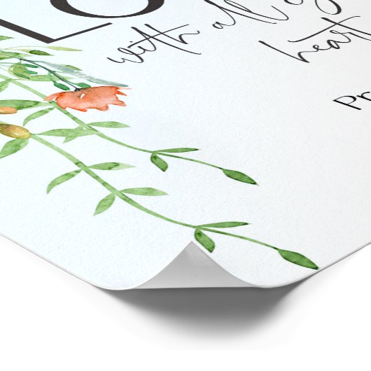 Plakat für Blumenschrift in der Bibel (Ecke)