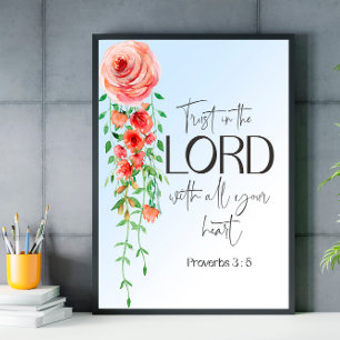Plakat für Blumenschrift in der Bibel