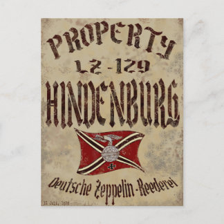 Plakat für das in Not geratene Hindenburg-Grundstü Postkarte