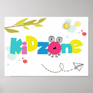 Plakat für das Schild "Kid Zone"