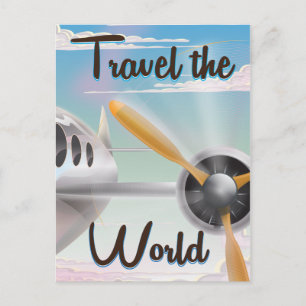 Plakat für das World Classic-Flugzeug Postkarte