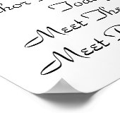 Plakat für die Buchsignierung (Ecke)