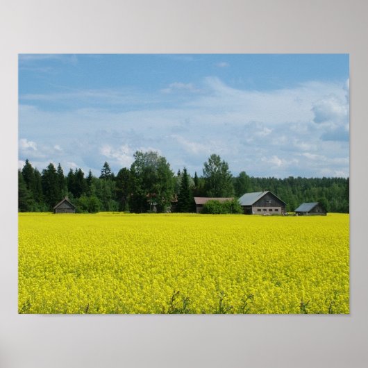 Plakat für die finnische Landschaft (Vorne)
