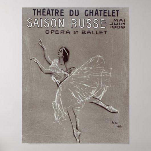 Plakat für die "Saison Russe" (Vorne)