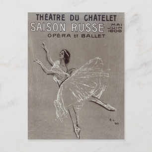 Plakat für die "Saison Russe" Postkarte
