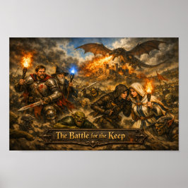 Plakat für die Schlacht um die Burg