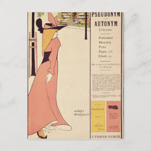 Plakat für die Werbung für "The Yellow Book" Postkarte