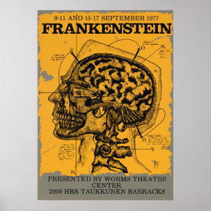 Plakat für eine alte Theateraufführungswerbung