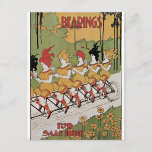 Plakat für Fahrradlager Postkarte