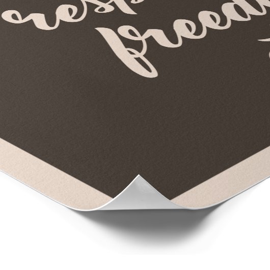 Plakat für Freiheit (Ecke)