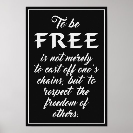 Plakat für Freiheit (Vorne)