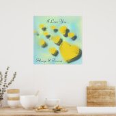 Plakat für gesatterte Herzen (Küche)