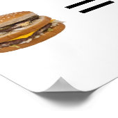 Plakat für Gewichtsabnahme Fast Food Gesunde Ernäh (Ecke)