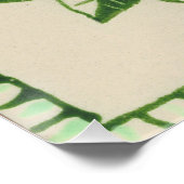 Plakat für grüne und weiße Blätter Poster (Ecke)