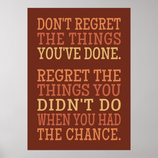 Plakat für Inspiration REGRETS (Vorne)