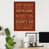 Plakat für Inspiration REGRETS (Heimbüro)