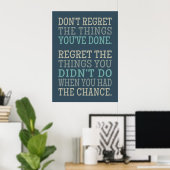 Plakat für Inspiration REGRETS (Heimbüro)