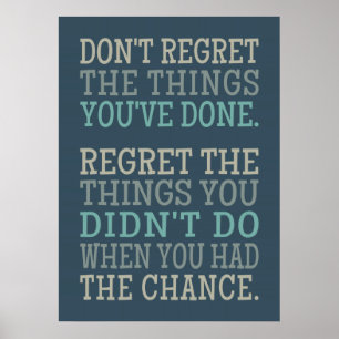 Plakat für Inspiration REGRETS