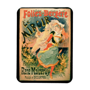 Plakat für "Le Miroir" beim Folies-Bergere, ein P Magnet