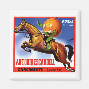 Plakat für Orangen von ANTONIO ESCANDELL aus den 1 Magnet