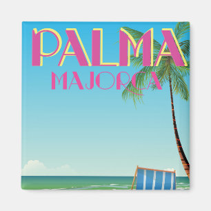 Plakat für Palma Mallorca Strandurlaub Magnet