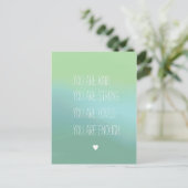 Plakat für positive Bejahungsvorschläge Postkarte (Stehend Vorderseite)