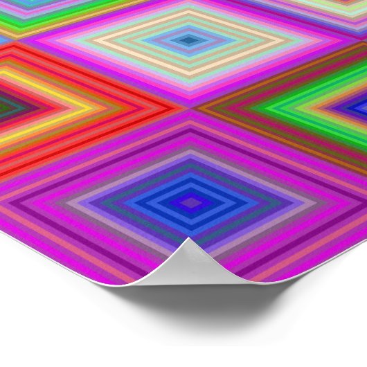 Plakat für Regenbogenquadrate (Ecke)