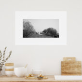 Plakat für schwarze und weiße Golfplätze (Küche)