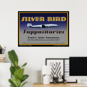 Plakat für Silver Bird Suppositories (Heimbüro)