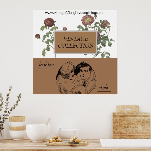 Plakat für Vintage Bekleidungsgeschäfte (Küche)