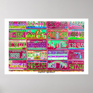 Plakat für Vintage Teller