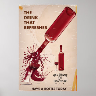 Plakat für Vintage-Wein