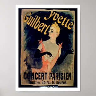 Plakat für "Yvette Guilbert Pariser Konzert" (Col.