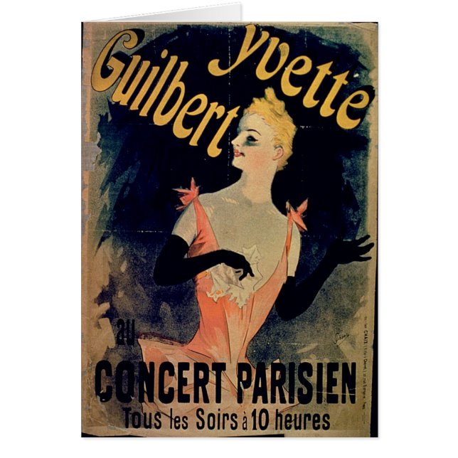 Plakat für "Yvette Guilbert Pariser Konzert" (Col. (Vorne)