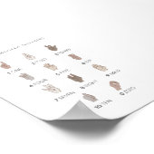 Plakat für Zahlen der neutralen Zeichensprache (Ecke)