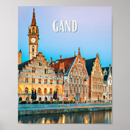 Plakat Gand Belgien Foto Vintage