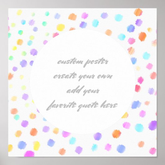 Plakat hinzufügen Wasserfarben-eigene Quadrat (Vorne)