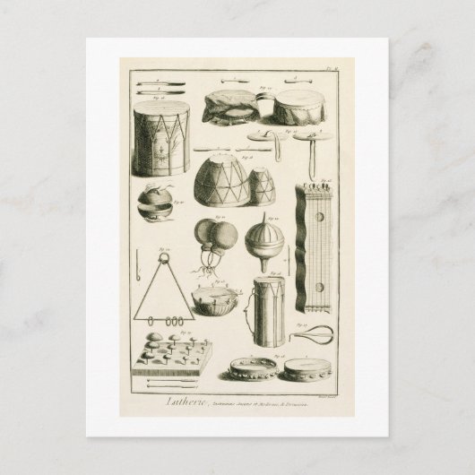 Plakat II: Altes und modernes Schlagzeug Postkarte (Vorderseite)