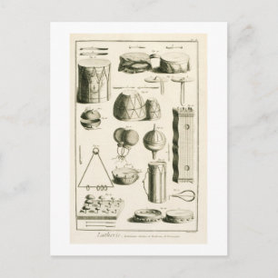 Plakat II: Altes und modernes Schlagzeug Postkarte