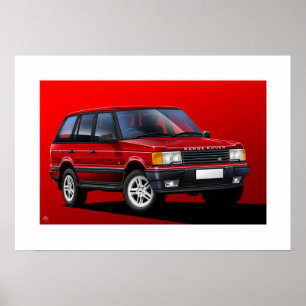 Plakat-Illustration Range Rovers P38 Poster