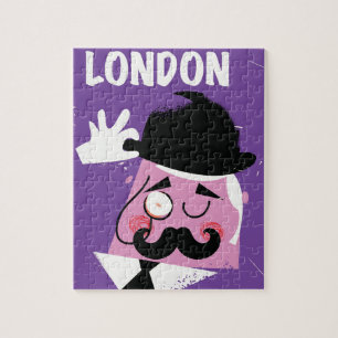 Plakat im Vintage-Stil für London-Geschäftsleute a Puzzle