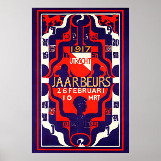 Plakat Jaarbeurs 1917 Ausstellung POSTER DRUCK