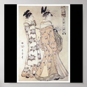Plakat japanischen malenden C. 1780-1800