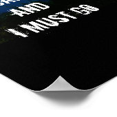 Plakat John Muir zitieren die Berge (Ecke)