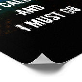 Plakat John Muir zitieren die Berge (Ecke)