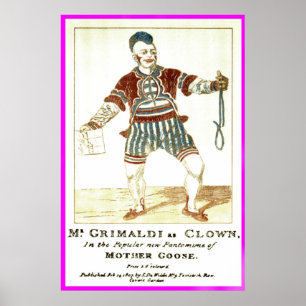 Plakat - Joseph "Joey" Grimaldi Jnr, als 'Clown