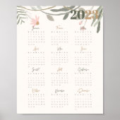 Plakat Kalender 2023 FLORAL PASTEL (Vorne)