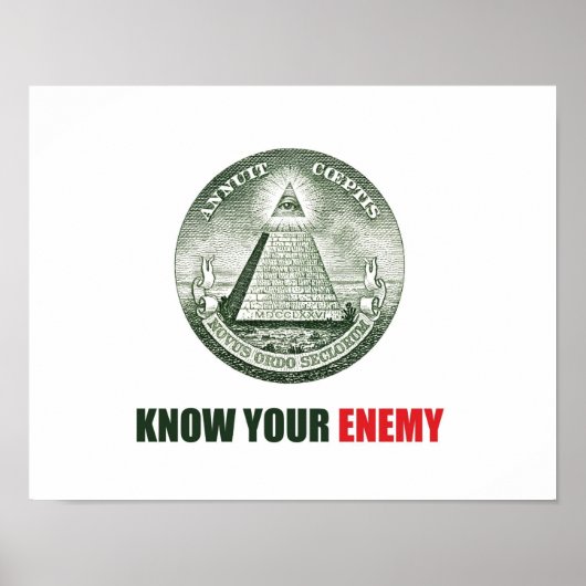 plakat know your enemy illuminati (Vorne)